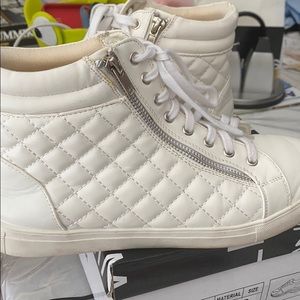 white high top sneakers